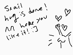 Drawn comment by snail