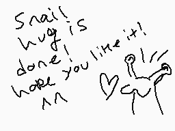 Drawn comment by snail