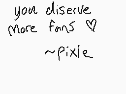 Ritad kommentar från pixie