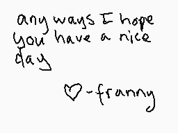 Getekende reactie door franny