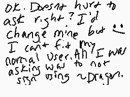 Drawn comment by Dragon