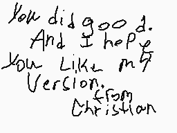 Drawn comment by Christian