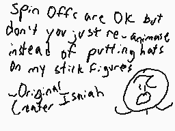 Drawn comment by Isaiah