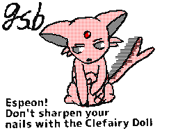 Espeon sharpening his claws