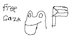 Flipnote Frog says Free Palestine & Gaza