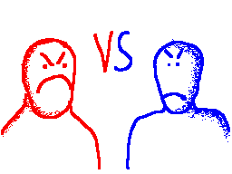 The red guy VS the blue guy