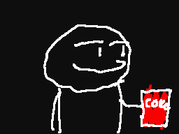 Man holding a bottle of cokes head explo