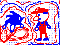 Sonic vs. mario (flipnote}