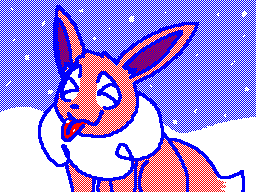 Eevee tasting delicious snow