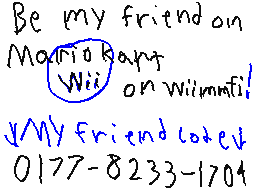 Mario kart wii friend code!